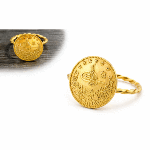 Çeyrek Reşat Ring 3,55 g – Osmanischer Münzring Größe 52