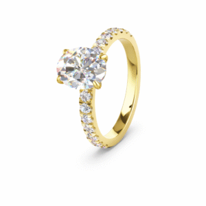 2,00 Ct Lab Grown Diamant Solitär Ring in 750 Gelbgold