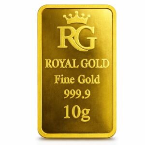 10-g-Goldbarren Royal Gold (RG) – Feingold 999,9 – 24 Karat.