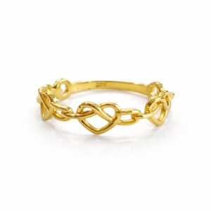 Infinity Herz Goldring – 22 Karat Gold – Größe 55 model01