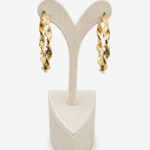 585 Gold Ohrringe 14K Damen – Elegante Gedrehte Creolen Gelbgold