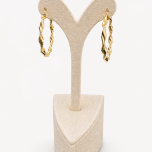 585 Gold Ohrringe 14K Damen – Elegante Gedrehte Creolen Gelbgold 3,27gr