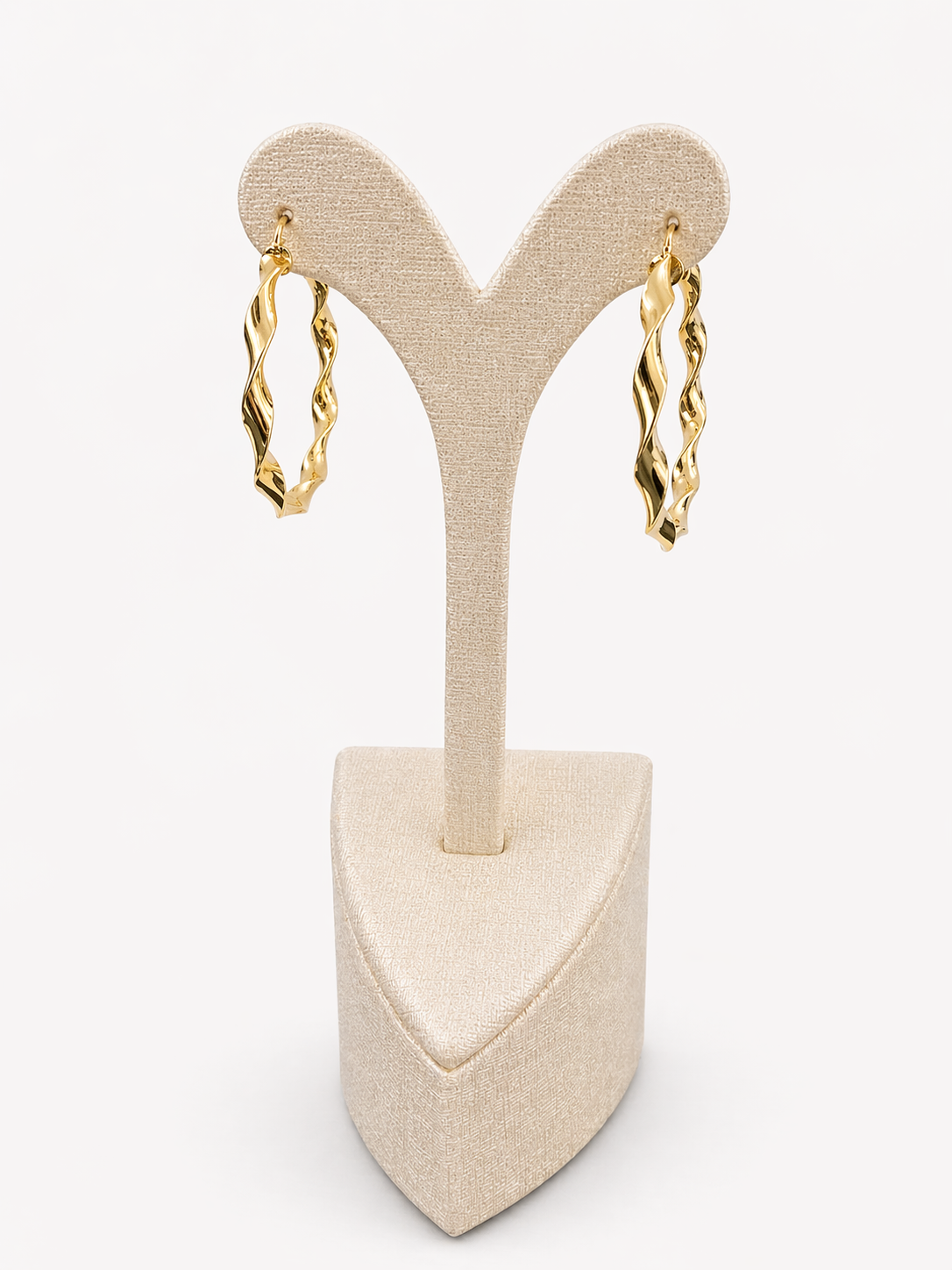 585 Gold Ohrringe 14K Damen – Elegante Gedrehte Creolen Gelbgold 3,27gr