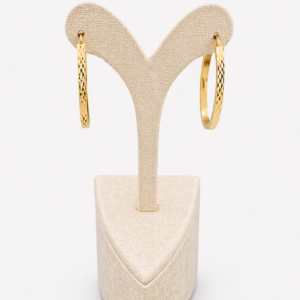 585 Gold Ohrringe 14K Damen – Elegante Schmale Creolen Gelbgold