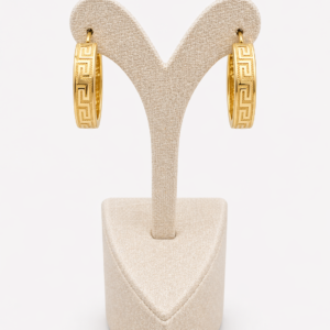 585 Gold Ohrringe 14K Damen – Elegante Greek Design Creolen Gelbgold 2,91 gr