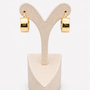 585 Gold Ohrringe 14K Damen – Elegante Breite Creolen Gelbgold 3,57 gr