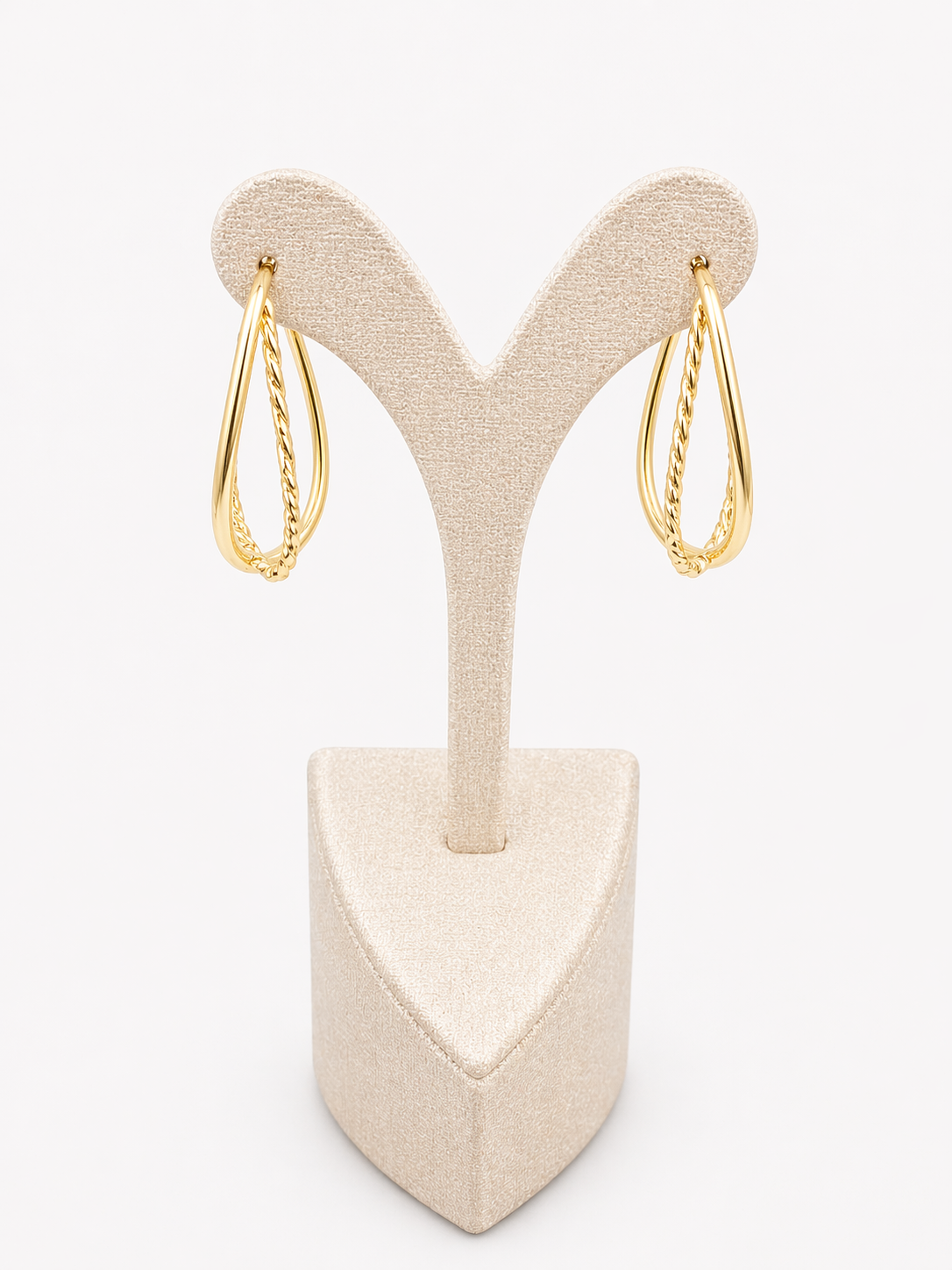 585 Gold Ohrringe 14K Damen – Elegante Tropfen-Creolen Gelbgold 3,15gr
