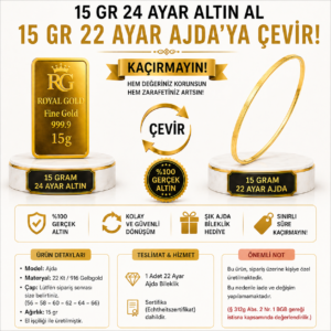15 Gramm 24 Karat Gold kaufen – In 22 Karat Ajda  Armreif umwandeln | Sonderaktion