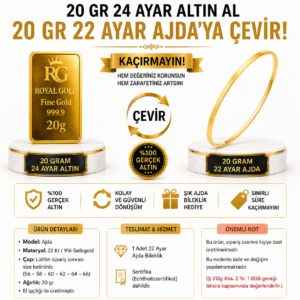 20 Gramm 24 Karat Gold kaufen – In 22 Karat Ajda  Armreif umwandeln | Sonderaktion