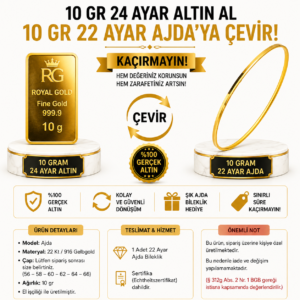 10 Gramm 24 Karat Gold kaufen – In 22 Karat Ajda  Armreif umwandeln | Sonderaktion