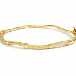 585 Gold Armreif 14K Damen – 4g – Maß 60x52 mm – Eleganter Gold Armreif mit Klappverschluss