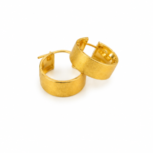 22K Gold Ohrringe – 4,8 g, Ø 15 mm, 7 mm breit
