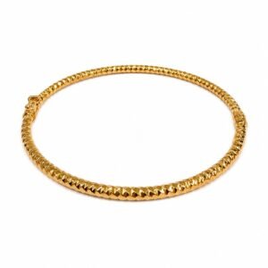 Facettierter Armreif aus 22 Karat Gold – 4,7 g – 52 × 60 mm