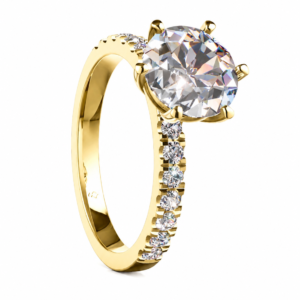 Solitär Ring 750 Gelbgold mit 2,00 ct Labordiamant E/VS