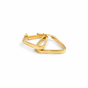 14K Gold Dreieck-Creolen Ohrringe – 1,39 g