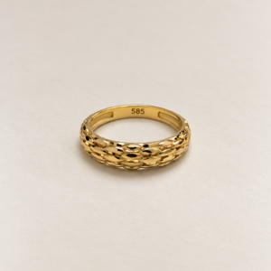 Geflochtener Ring aus 14 Karat Gold – 2,23 g – Ringgröße 52