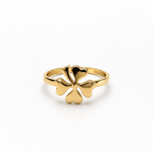 Kleeblatt-Ring aus 14 Karat Gold – 2,3 g – Ringgröße 52