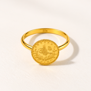 22 Karat Mini Reşat Goldring – 916 Echtgold | 2,17 g | Größe 48-50