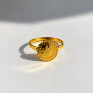 Münzring aus 22 Karat Gold – 2,23 g – Ringgröße 51