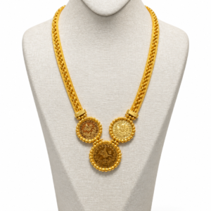22 Karat Gold Halskette mit 3 Münzen – 50 cm | ca. 33,15 g
