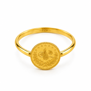 22 Karat Gold Mini Reşat Ring – 916 gold | 2 g | Größe 53–55