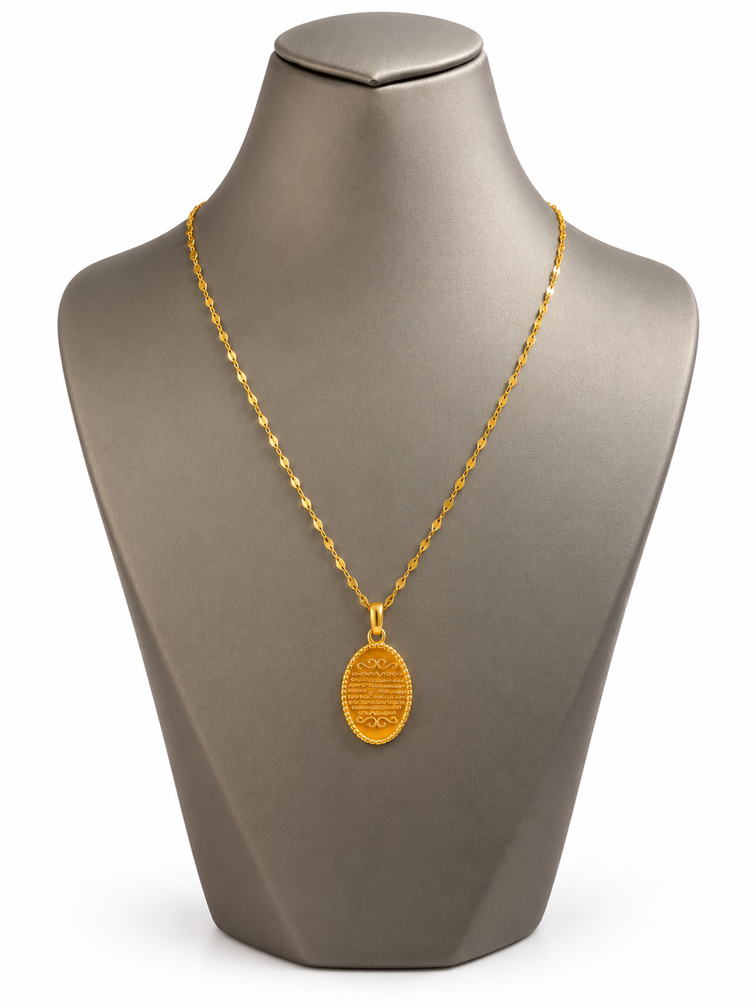 22 Karat Goldkette mit 21 Karat Goldanhänger – 2,28 g – 45 cm