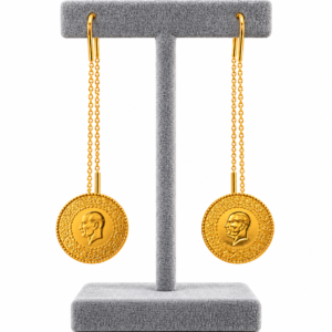 22 Karat Gold Münzohrringe – Çeyrek Altın 5.04gr