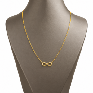 14 Karat Goldkette mit Infinity Anhänger – 1,77 g – 45 cm – 585 Gold