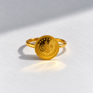 Münzring aus 22 Karat Gold – ca. 2,48 g – Ringgröße 53